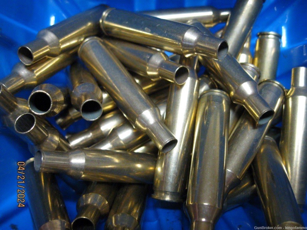 Very Scarce 6mm REM 35 pcs Clean 1-x R-P Brass; have others new  too-img-1