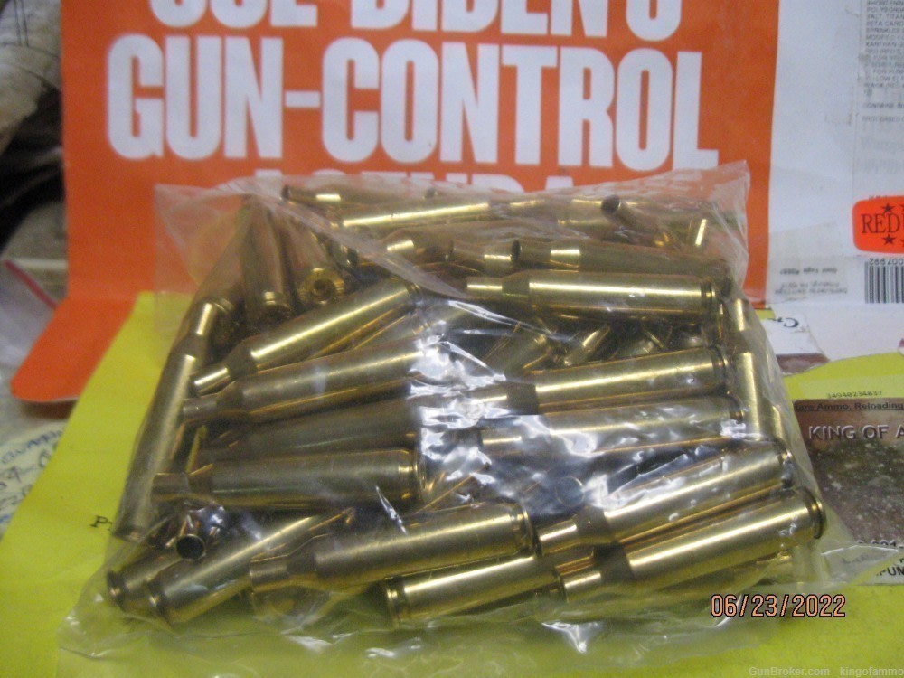 Very Scarce 6mm REM 35 pcs Clean 1-x R-P Brass; have others new  too-img-0