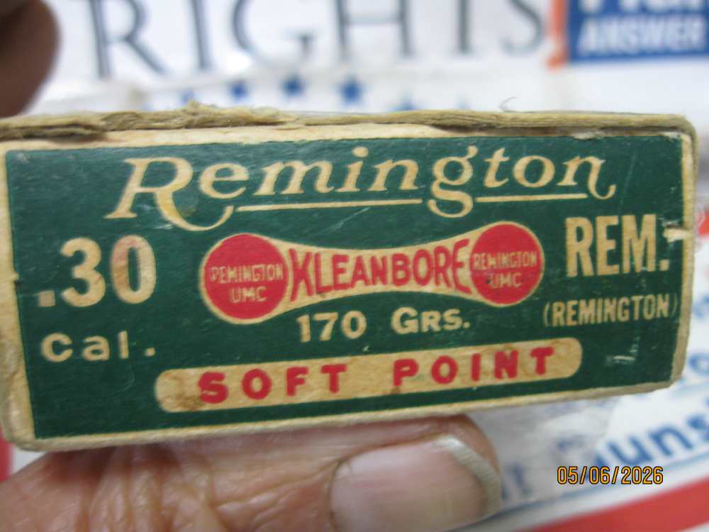 Scarce 1930's Remington .30 Remington Dogbone Kleanbore Model 30 Ammo Box-img-1