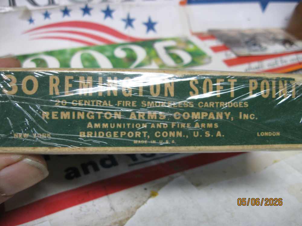 Scarce 1930's Remington .30 Remington Dogbone Kleanbore Model 30 Ammo Box-img-2