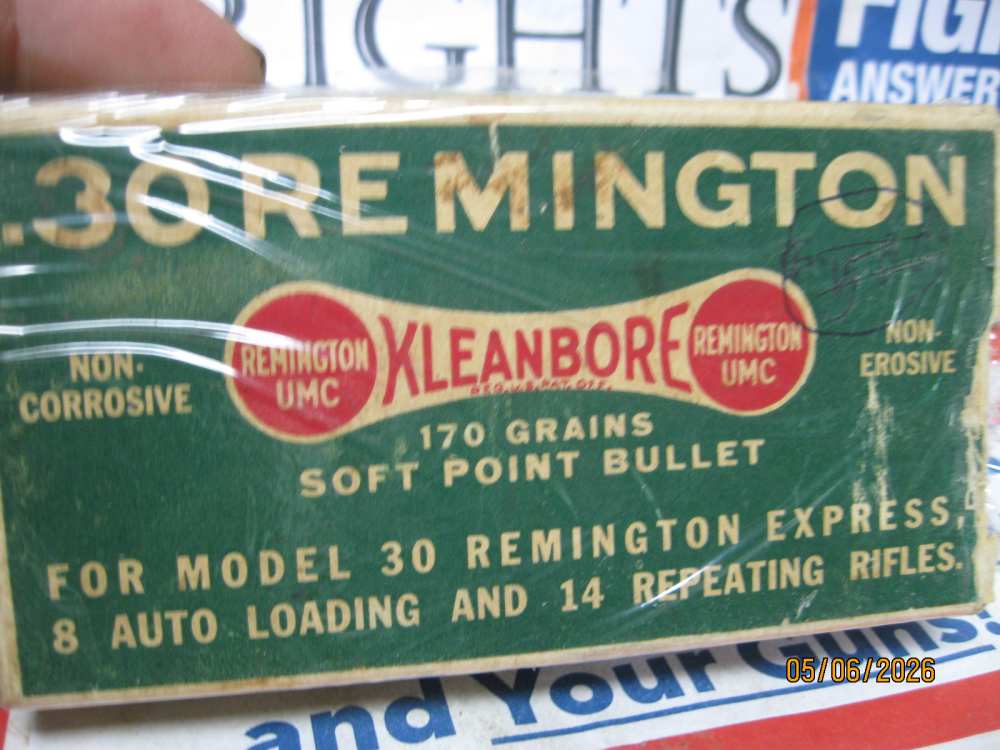 Scarce 1930's Remington .30 Remington Dogbone Kleanbore Model 30 Ammo Box-img-0