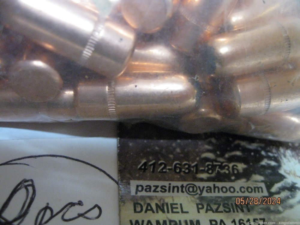 Scarce 40 pcs .356" CAL 200 gr RN Bullets for 9mm Mauser; more available to-img-2