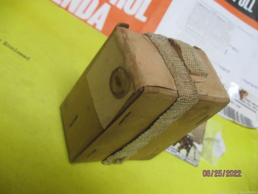 WWII Original Battle Enbloc Pack 7.35x51 Carcano FMJ Rare STILL SEALED-img-5