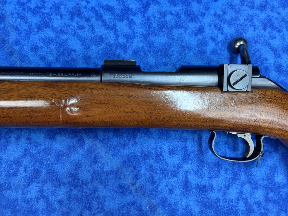 Post War Winchester Model 52B .22LR – 28" Olympic Target – Red Field Sights-img-10