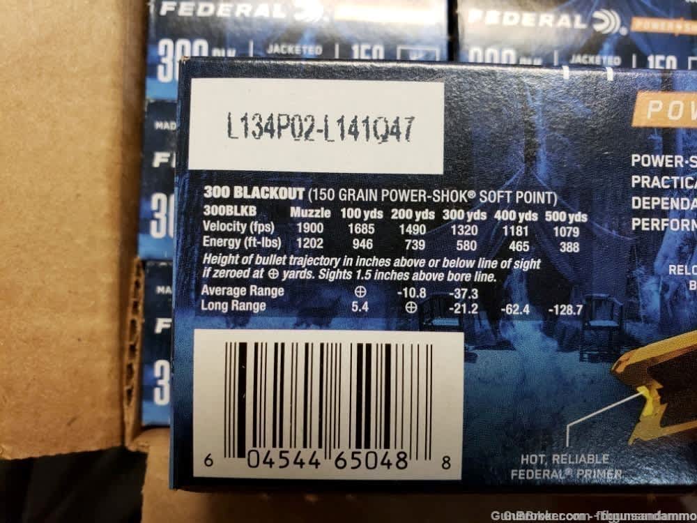 NEW 200 RDS FEDERAL POWERSHOK .300 BLACKOUT 150 JSP SP SOFT POINT 300 BLK-img-5