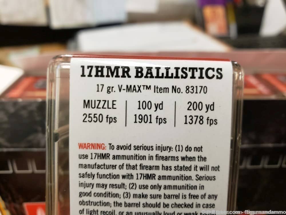 IN STOCK! 2000 ROUNDS BRAND NEW HORNADY 17 HMR 17 V MAX VARMINT BALLISTIC-img-5
