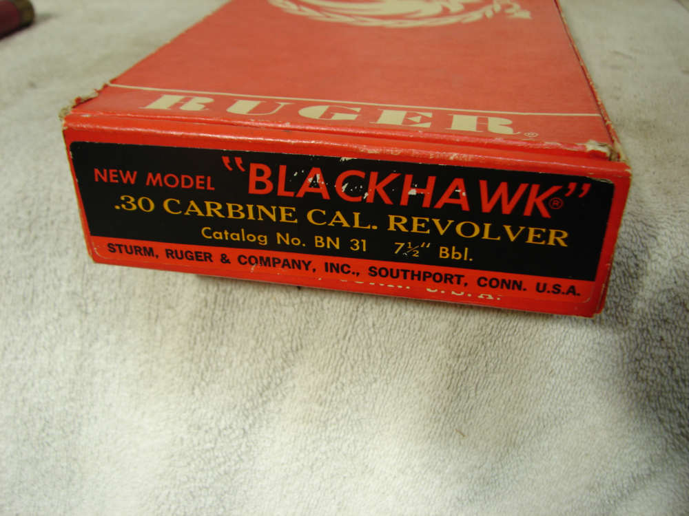 RUGER BLACKHAWK OLD MODEL 3 SCREW IN .30 CARBINE ALL ORIGINAL SCARACE-img-14