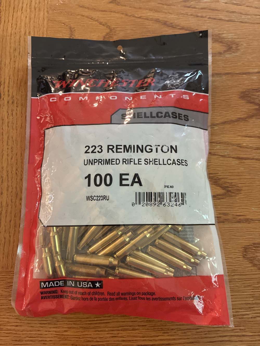 223 Remington Unprimed Rifle shell cases, NEW-img-0