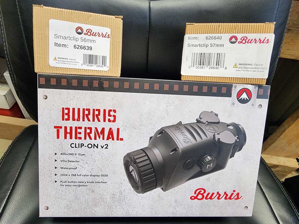 NEW BURRIS THERMAL CLIP-ON BTC35 V2 35MM 1-4X TWO ADAPTERS INCLUDED 300622-img-0