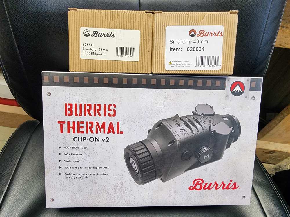 NEW BURRIS THERMAL CLIP-ON BTC35 V2 35MM 1-4X TWO ADAPTERS INCLUDED 300622-img-0
