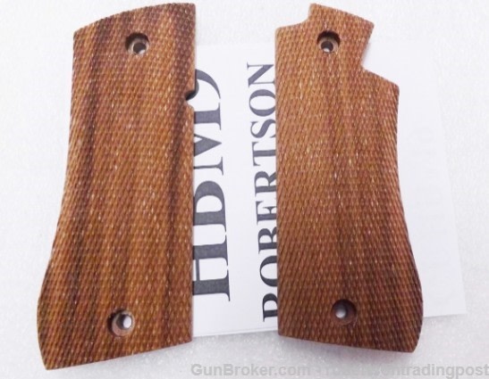 Walnut Grips for Star BM9 Pistols Herretts Cut Checkered PD Style US Made-img-1