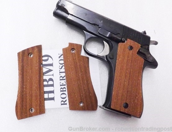 Walnut Grips for Star BM9 Pistols Herretts Cut Checkered PD Style US Made-img-0