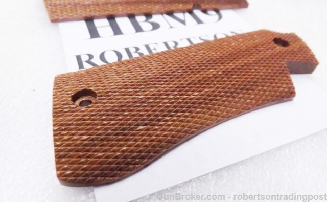 Walnut Grips for Star BM9 Pistols Herretts Cut Checkered PD Style US Made-img-3