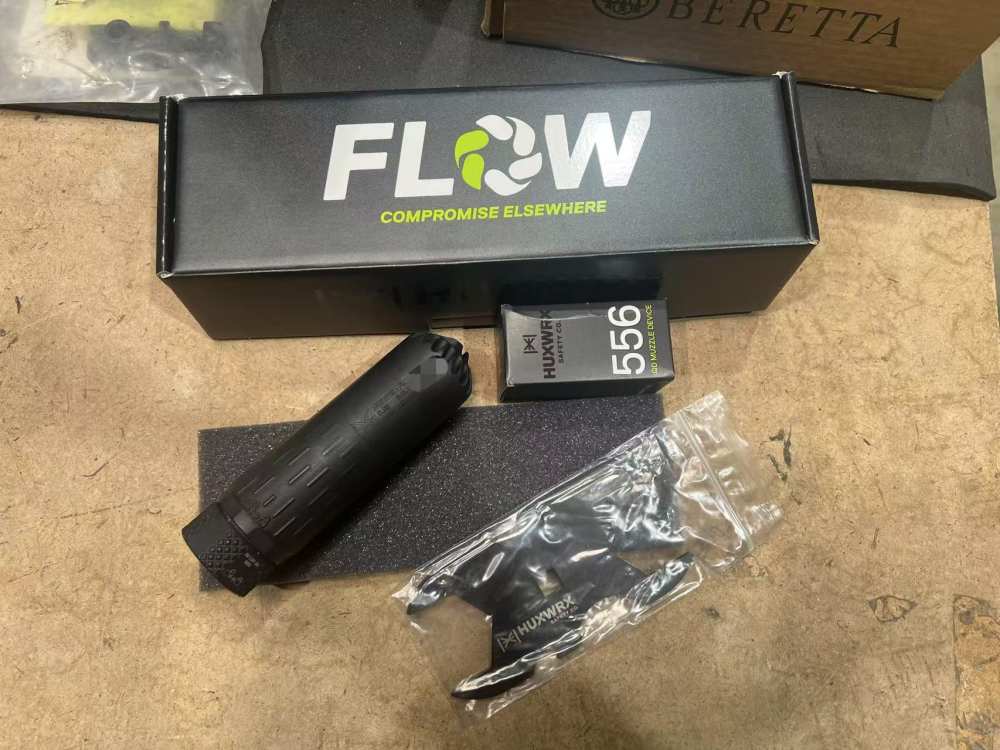 HUXWRX Flow 556K L ( Locking Collar ) 5.56mm Suppressor w/ Flash Hider-img-2