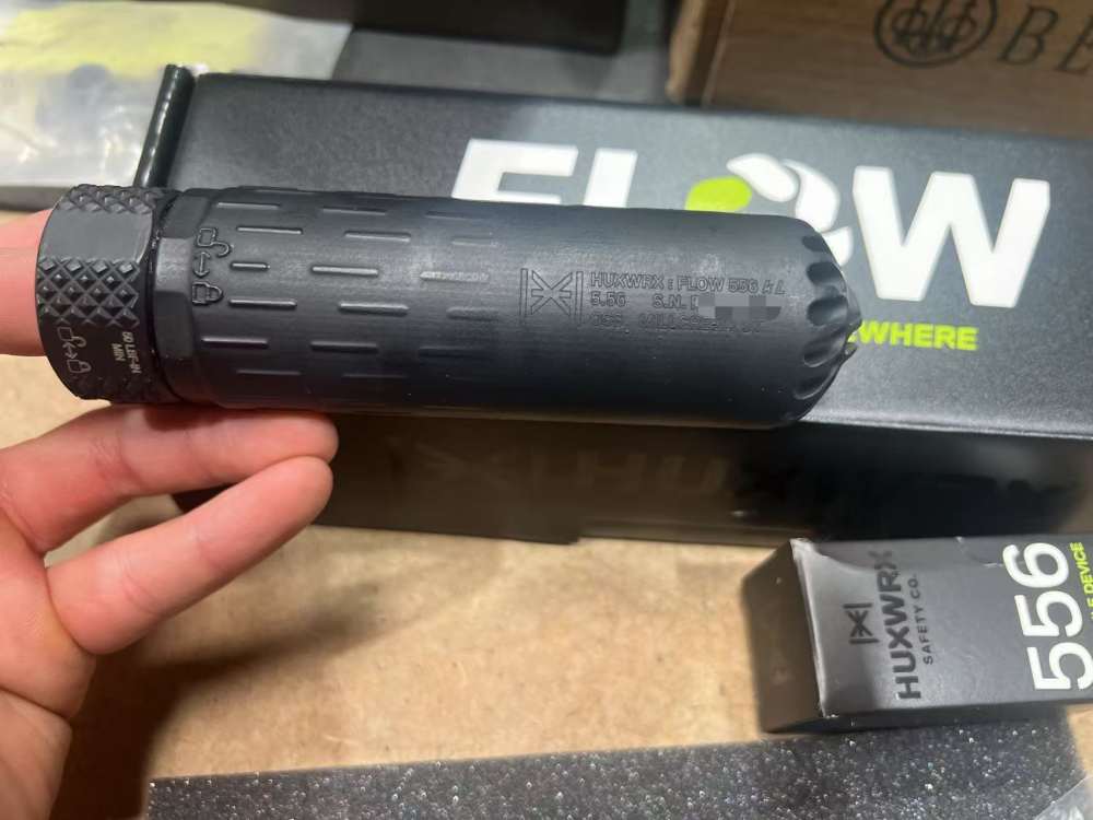 HUXWRX Flow 556K L ( Locking Collar ) 5.56mm Suppressor w/ Flash Hider-img-5