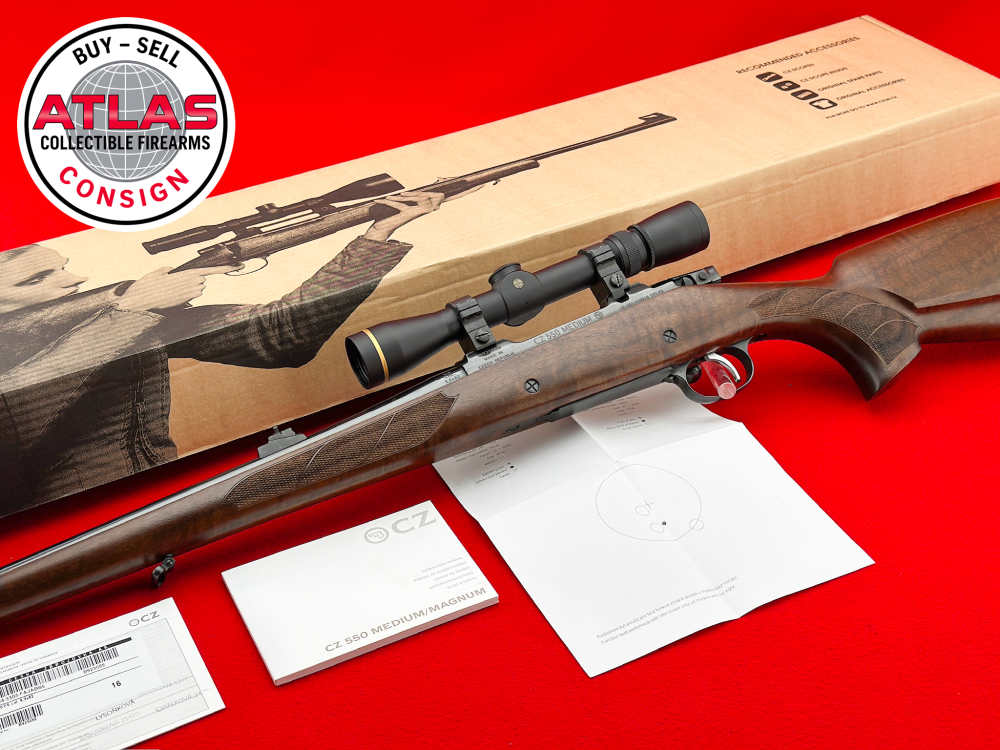 MINT CZ 550 FS Medium 9.3x62 Mauser 21" w/ Leupold Scope & Original Box-img-5