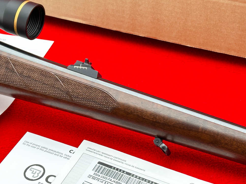 MINT CZ 550 FS Medium 9.3x62 Mauser 21" w/ Leupold Scope & Original Box-img-21