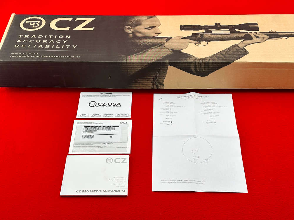 MINT CZ 550 FS Medium 9.3x62 Mauser 21" w/ Leupold Scope & Original Box-img-48