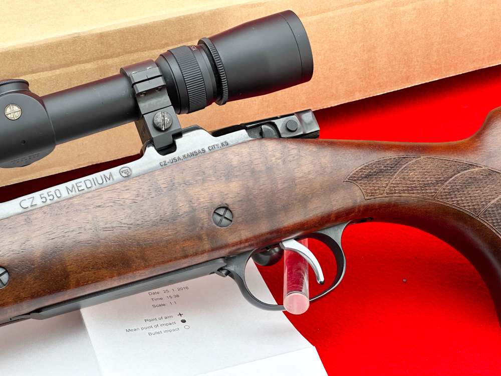 MINT CZ 550 FS Medium 9.3x62 Mauser 21" w/ Leupold Scope & Original Box-img-11