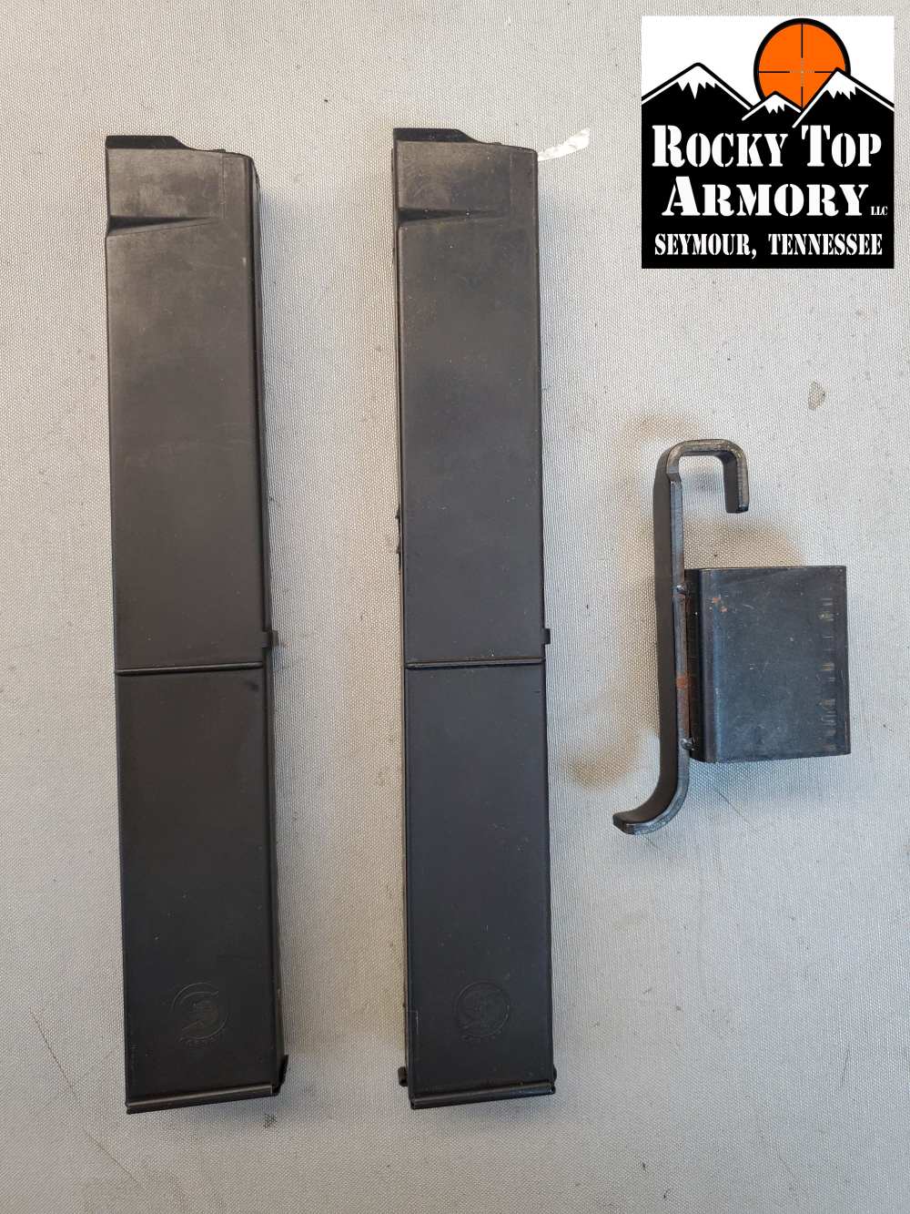 X2 OEM COBRAY MAC 9X19MM 32 RND POLYMER MAGAZINE W/LOADING TOOL-img-0