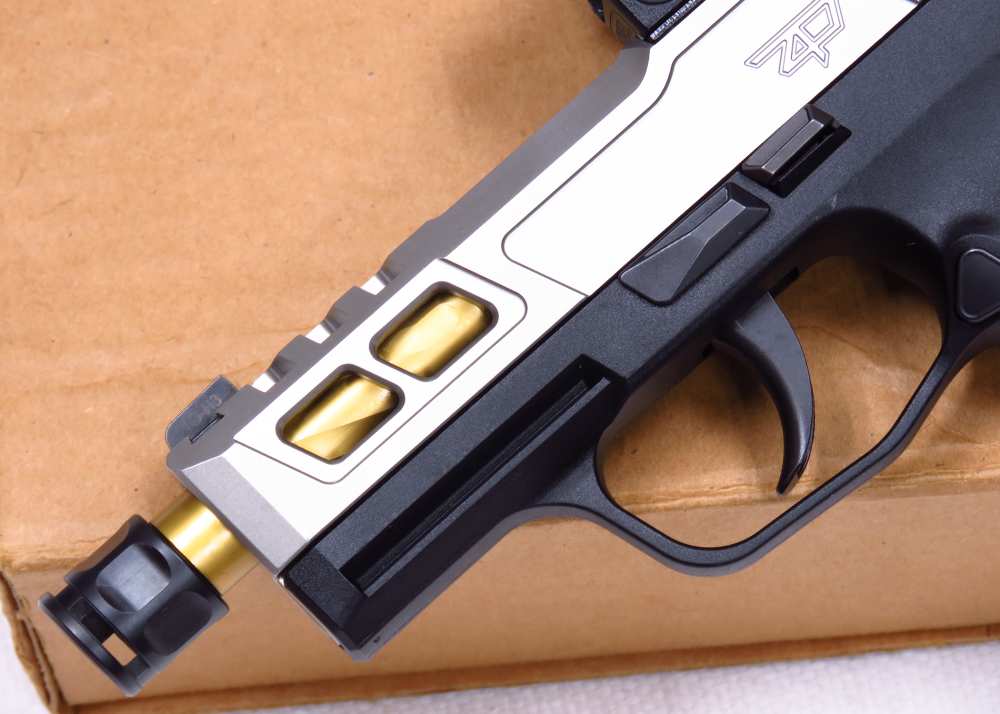 WICKED Sig P365 Tripple Slide Zaffari Precision Swamp Fox Gold Threaded 9mm-img-9