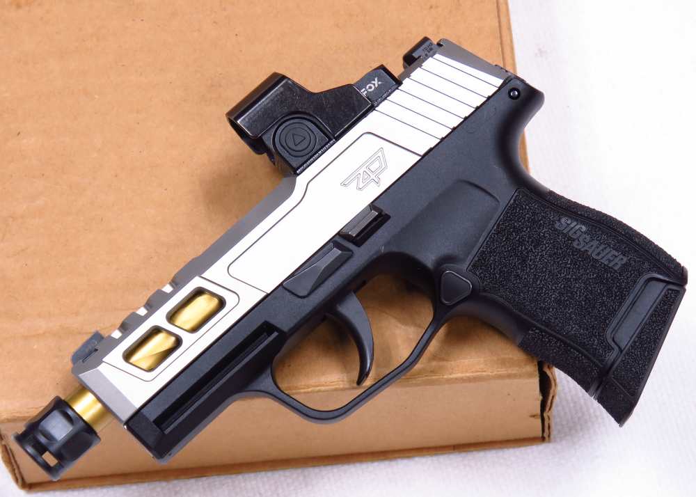 WICKED Sig P365 Tripple Slide Zaffari Precision Swamp Fox Gold Threaded 9mm-img-5