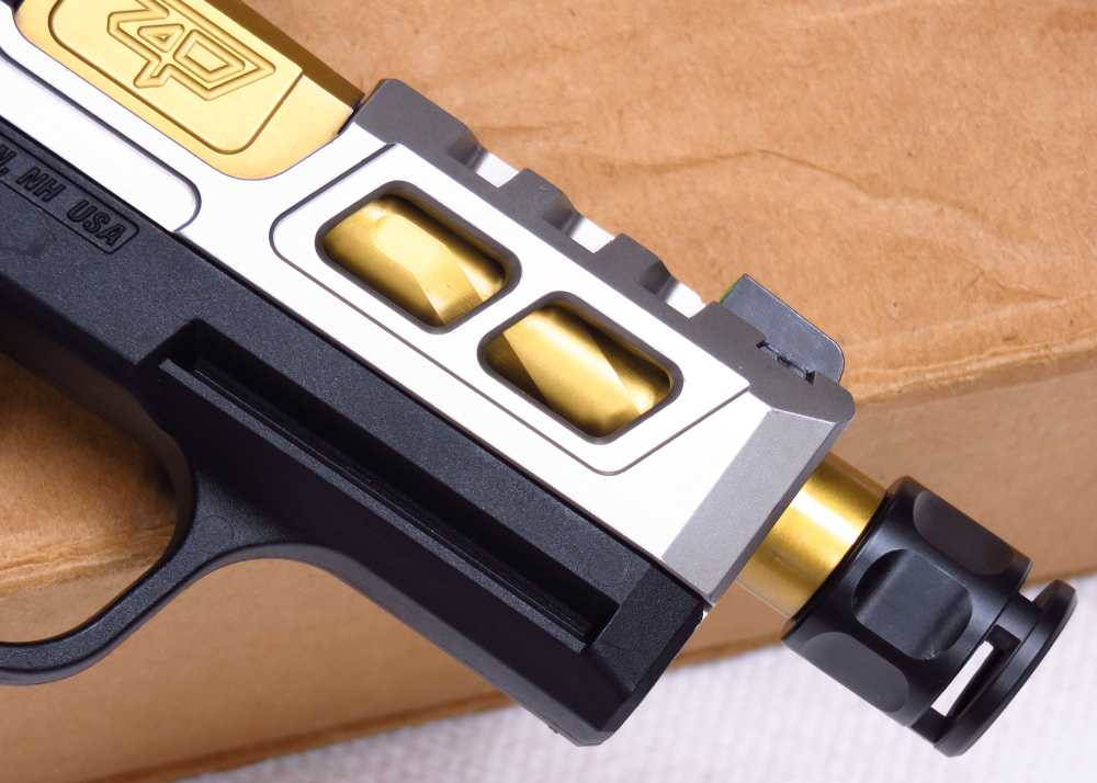 WICKED Sig P365 Tripple Slide Zaffari Precision Swamp Fox Gold Threaded 9mm-img-10