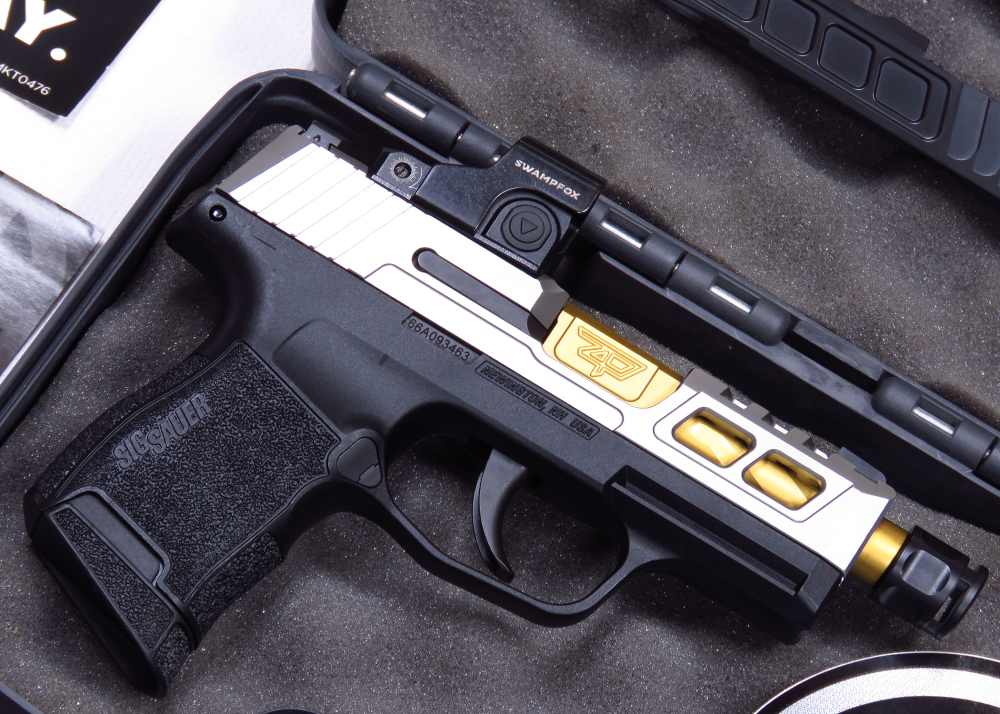 WICKED Sig P365 Tripple Slide Zaffari Precision Swamp Fox Gold Threaded 9mm-img-48