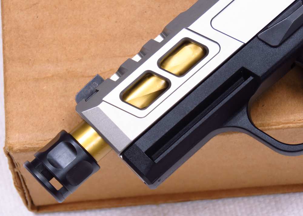 WICKED Sig P365 Tripple Slide Zaffari Precision Swamp Fox Gold Threaded 9mm-img-11