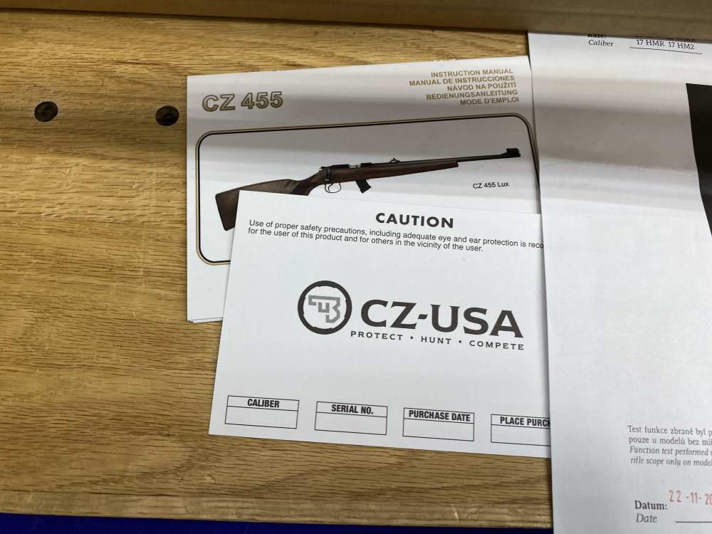 CZ 455 American .22 WMR Blued 20.5" *BEAUTIFUL BOLT-ACTION RIMFIRE RIFLE*-img-6