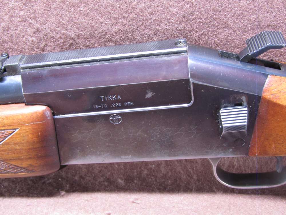 Tikka 12-70 222 Rem/12 Ga Rifle/Shotgun Combo 24.5" BRLs VG Bores-img-20
