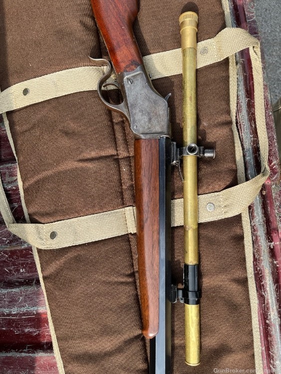 Winchester 1885, Set Trigger, antique.  Includes ammunition-img-8