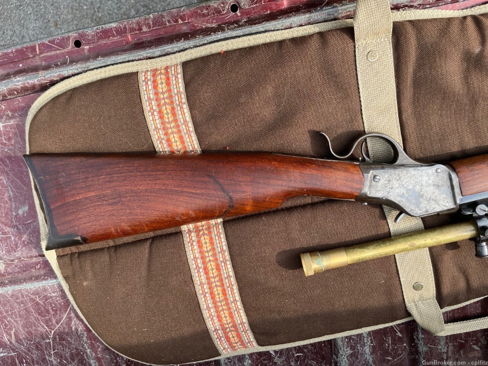 Winchester 1885, Set Trigger, antique.  Includes ammunition-img-3