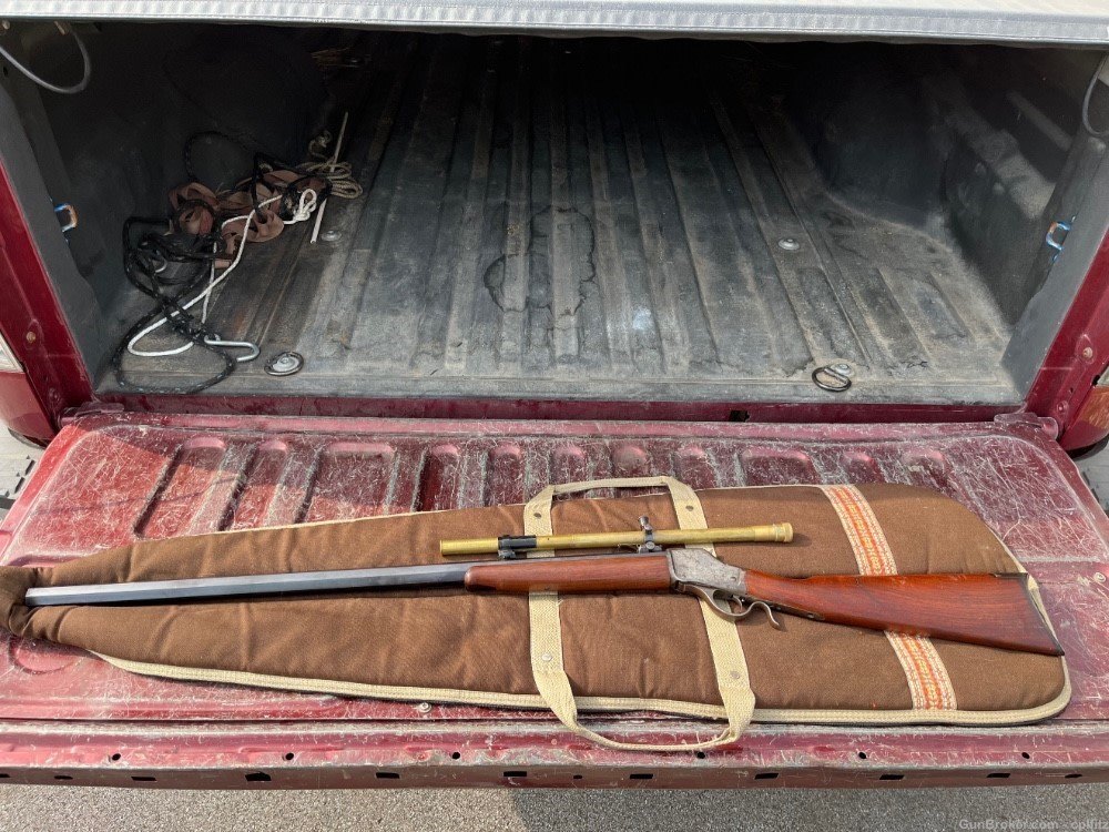 Winchester 1885, Set Trigger, antique.  Includes ammunition-img-0