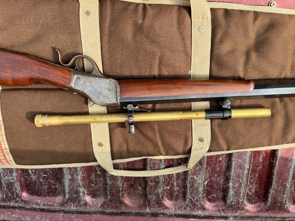 Winchester 1885, Set Trigger, antique.  Includes ammunition-img-2