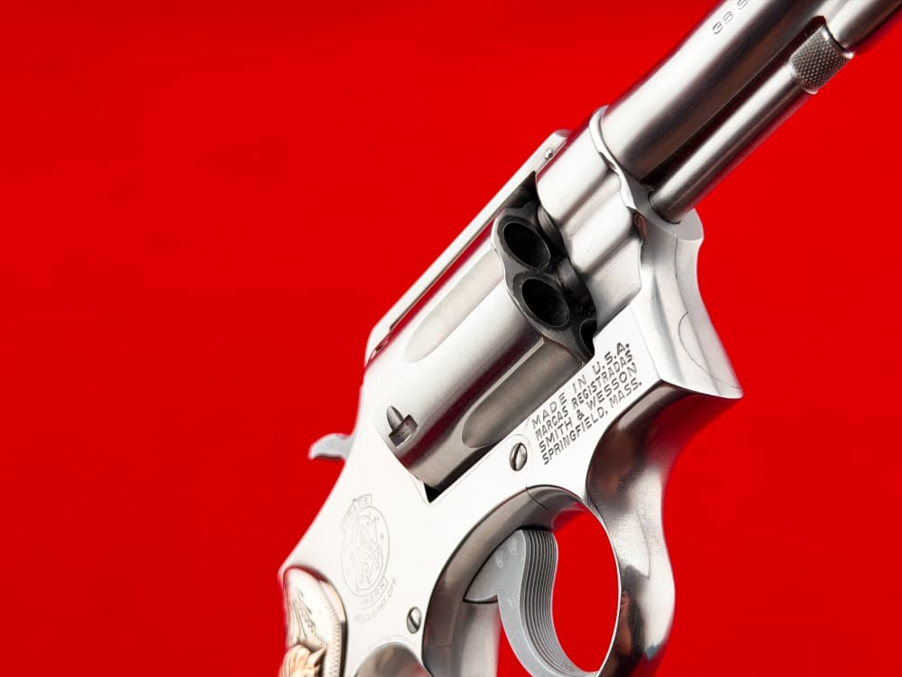 1973 S&W Model 64 .38 Special 4" Stainless w/ ENGRAVED STERLING SILVER GRIP-img-26