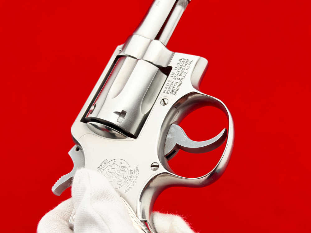 1973 S&W Model 64 .38 Special 4" Stainless w/ ENGRAVED STERLING SILVER GRIP-img-24