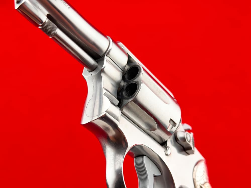1973 S&W Model 64 .38 Special 4" Stainless w/ ENGRAVED STERLING SILVER GRIP-img-25