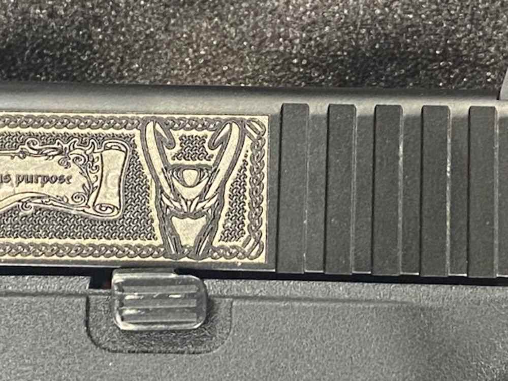 Glock 43X Engraved (Loki & Thor) 9MM 3 Magazines w/ Streamlight TLR-6 -img-2