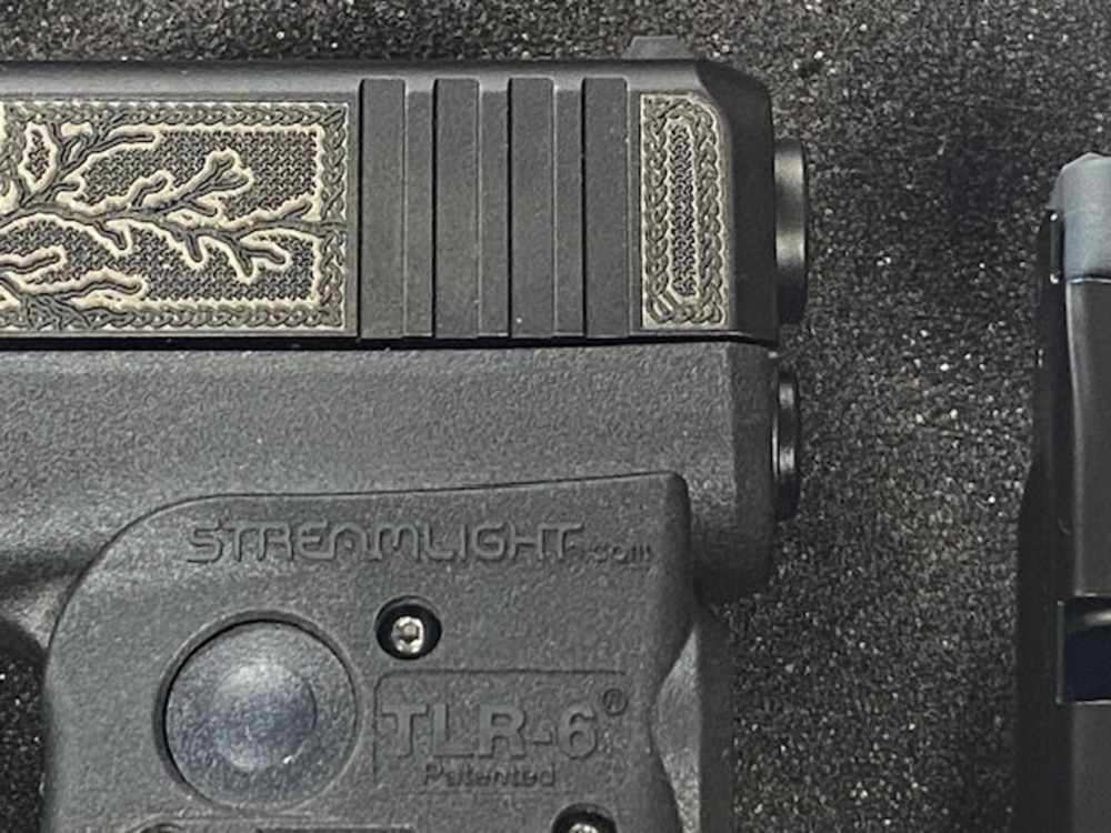 Glock 43X Engraved (Loki & Thor) 9MM 3 Magazines w/ Streamlight TLR-6 -img-8