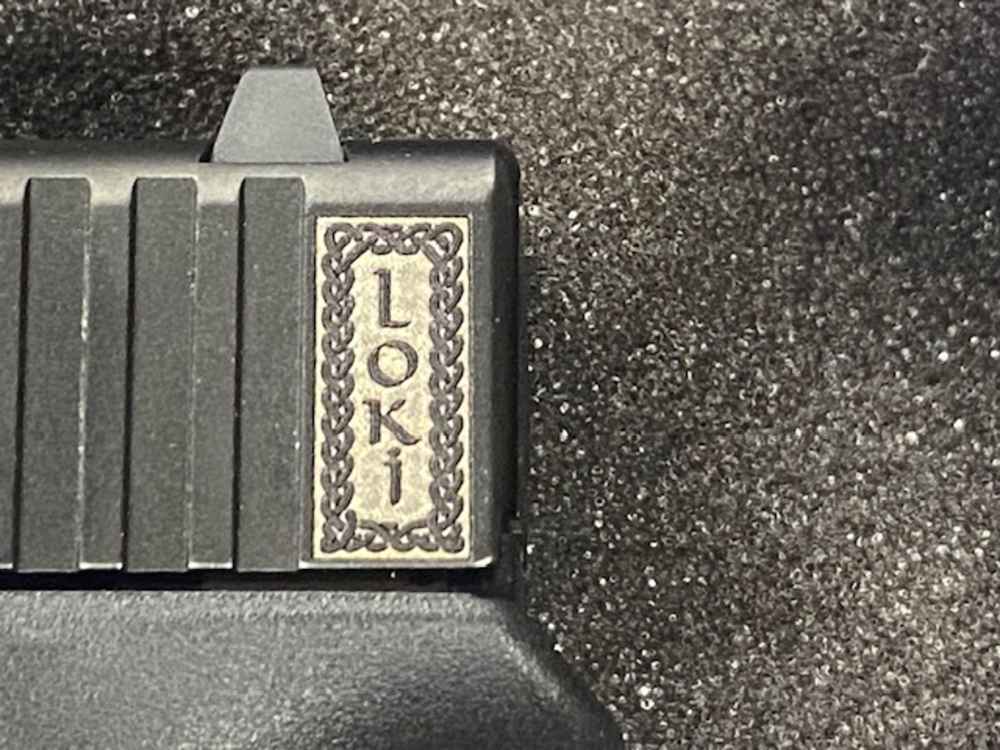 Glock 43X Engraved (Loki & Thor) 9MM 3 Magazines w/ Streamlight TLR-6 -img-3
