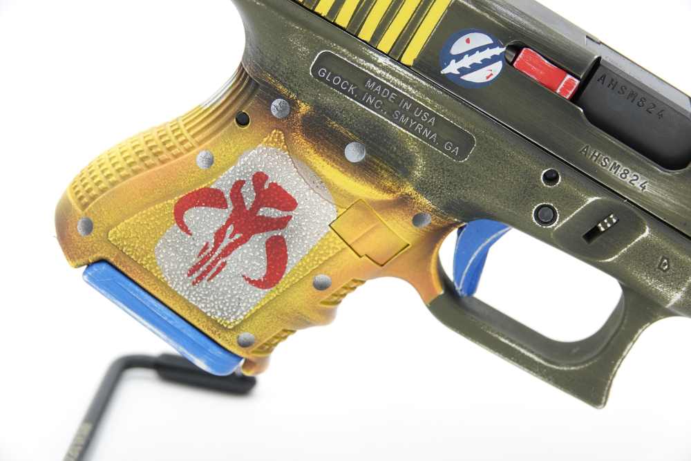 Custom Engraved and Cerakoted Star Wars - The Mandalorian Glock 28 380 ACP-img-15