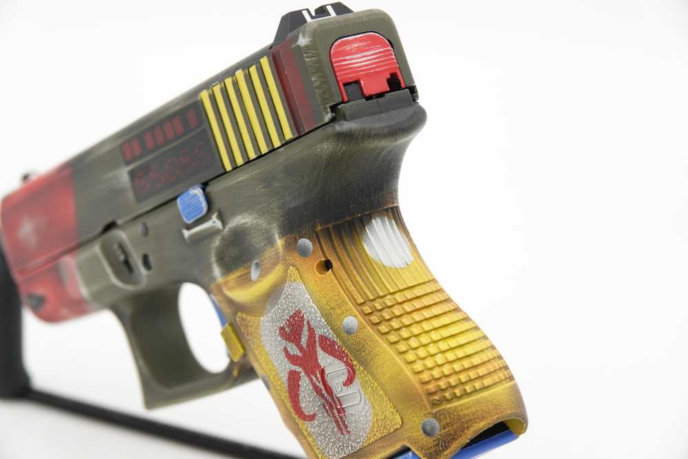 Custom Engraved and Cerakoted Star Wars - The Mandalorian Glock 28 380 ACP-img-9