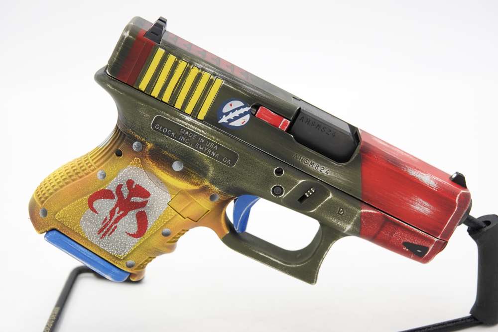 Custom Engraved and Cerakoted Star Wars - The Mandalorian Glock 28 380 ACP-img-12