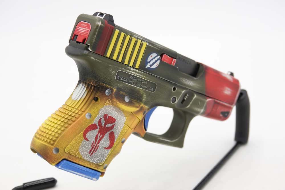 Custom Engraved and Cerakoted Star Wars - The Mandalorian Glock 28 380 ACP-img-10