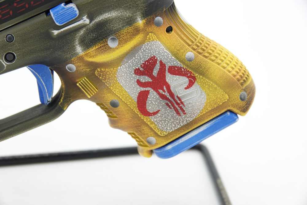 Custom Engraved and Cerakoted Star Wars - The Mandalorian Glock 28 380 ACP-img-7