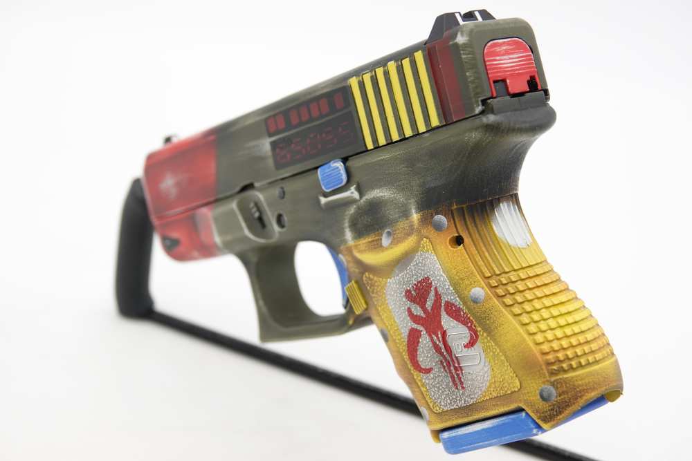 Custom Engraved and Cerakoted Star Wars - The Mandalorian Glock 28 380 ACP-img-8