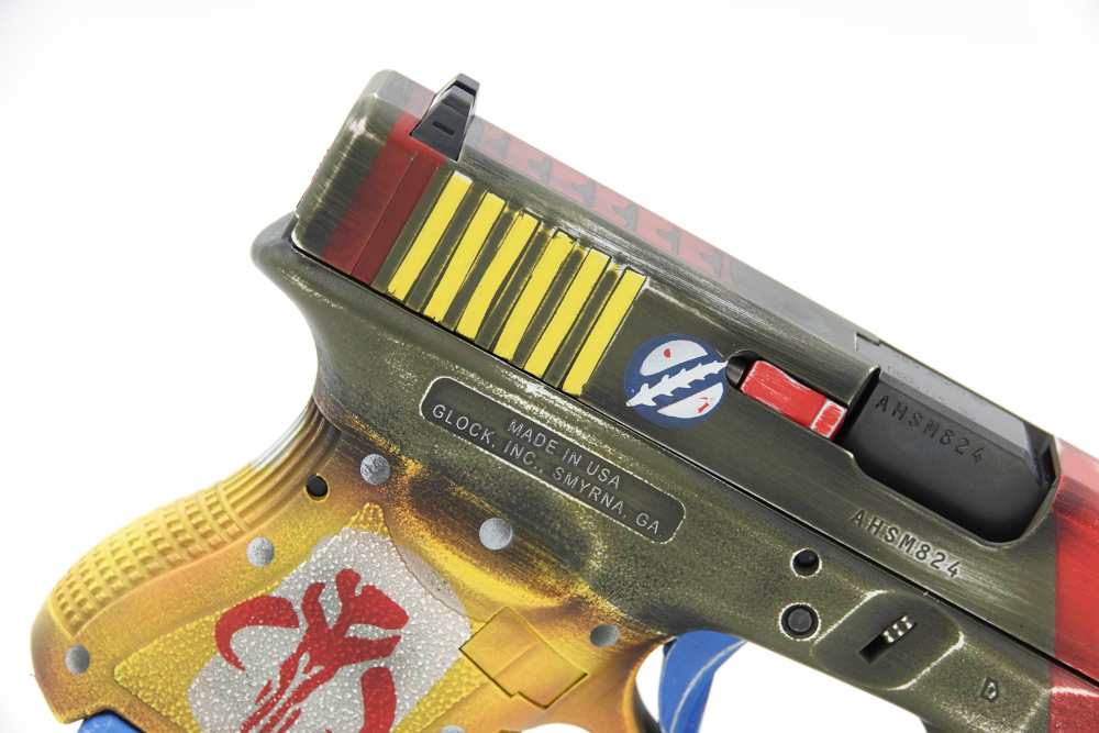 Custom Engraved and Cerakoted Star Wars - The Mandalorian Glock 28 380 ACP-img-14
