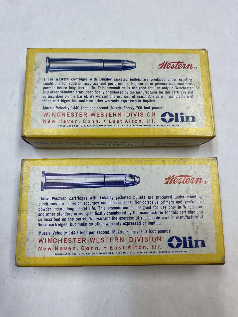 32-40 Winchester Western X  165 gr Soft Point 40 Rds NOS  -img-5