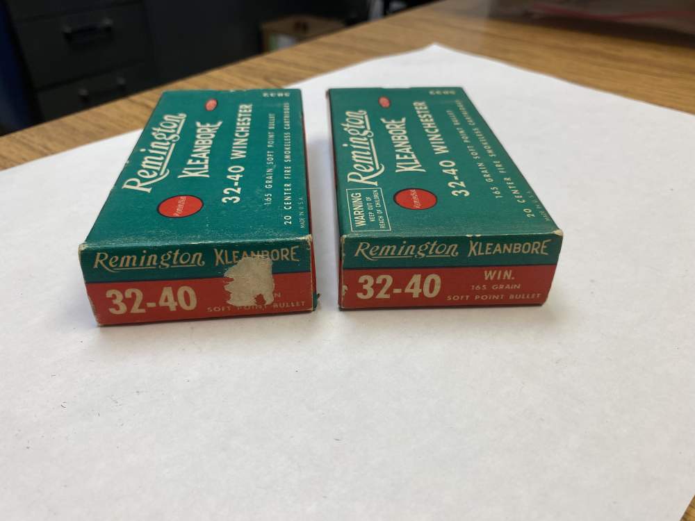 32-40 Winchester Remington Kleanbore  165 gr Soft Point 40 Rds NOS -img-4